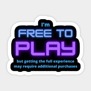 Free to Play Sticker